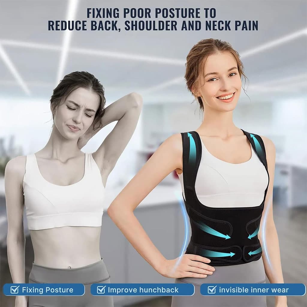 Support Dorsal Respirant et Réglable pour la Correction de la Posture – حزام شد الظهر — صورة 2
