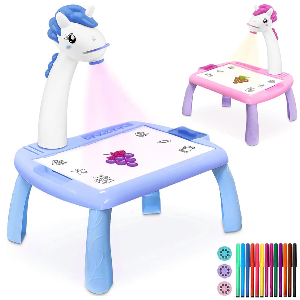 Projecteur de dessin licorne pour enfants avec 24 motifs colorés — صورة 1