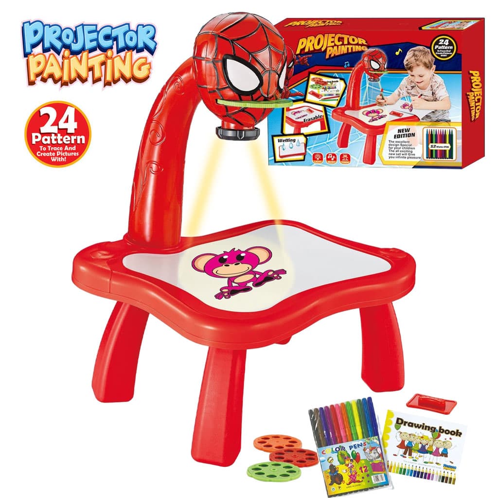 Table à dessin avec projecteur 24 images différentes – Planche à dessin -rouge — صورة 1