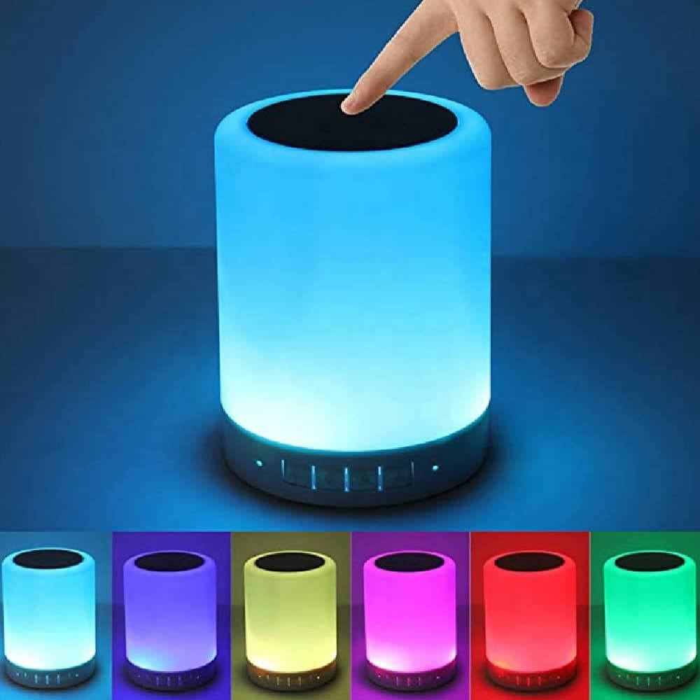 Haut-parleur Bluetooth + veilleuse tactile LED colorée /AUX / TF CART/USB — صورة 2