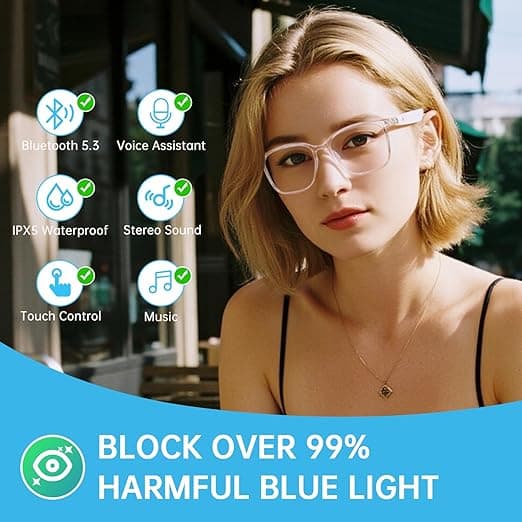 Lunettes Connectées F20 de Traduction IA et Audio Open-Ear Bluetooth 5.4 - نظارات المترجم الذكية بالذكاء الاصطناعي - Électronique - صورة 10