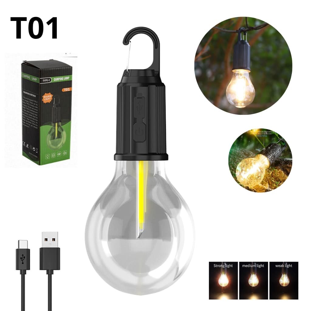 Lampe de Camping Portable étanche rechargeable 3 modes d'éclairage T01 — صورة 1