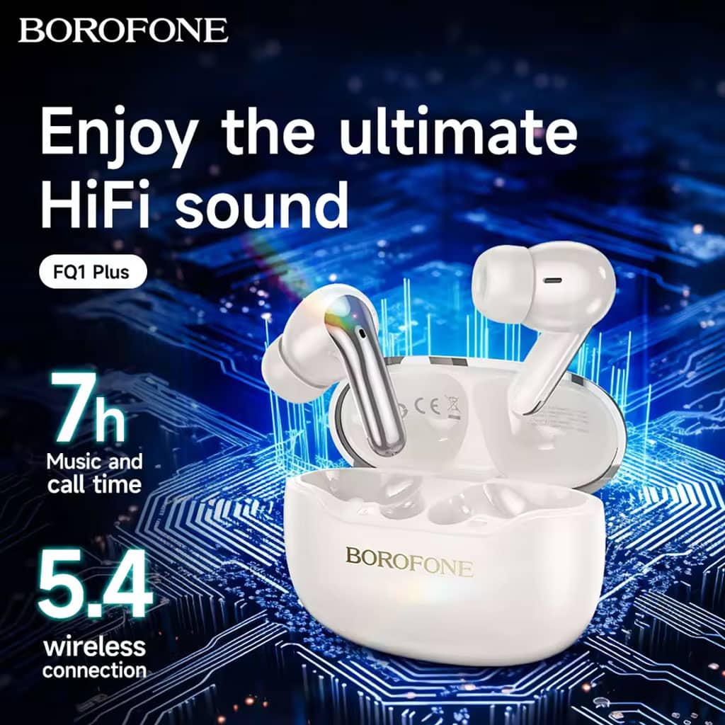 Écouteurs sans fil Bluetooth V5.4 FQ1 Plus ANC BOROFONE – سماعات أذن لاسلكية