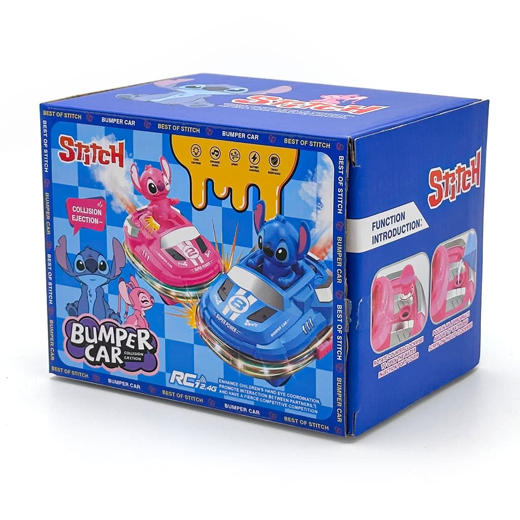 Voiture Télécommandée Stitch Bumper Car Rechargeable 2Pcs pour Enfants – لعبة سيارات اللاسلكية للأطفال ستيتش — صورة 7