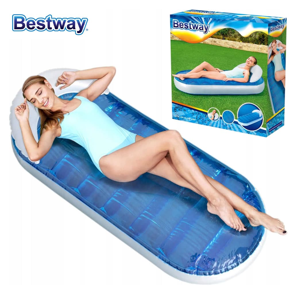 Matelas de Piscine Gonflable Bestway Transat avec Chambre à Eau Rafraîchissante - سرير المسبح والشاطئ الهوائي الفاخر مع حجرة تبريد مائية - Camping et Randonnée - صورة 1