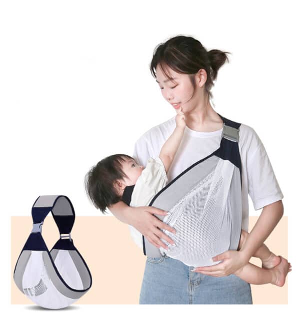 Écharpe à double usage pour nouveau-né 0-36M en tissu maillé