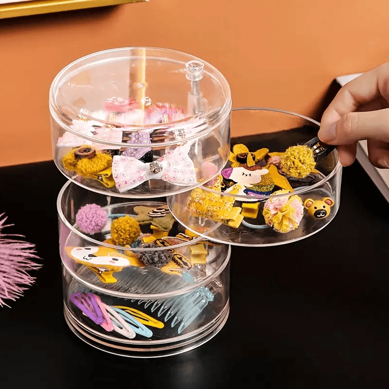 Organisateur de maquillage rotatif à 360 degrés en cristal acrylique — صورة 2
