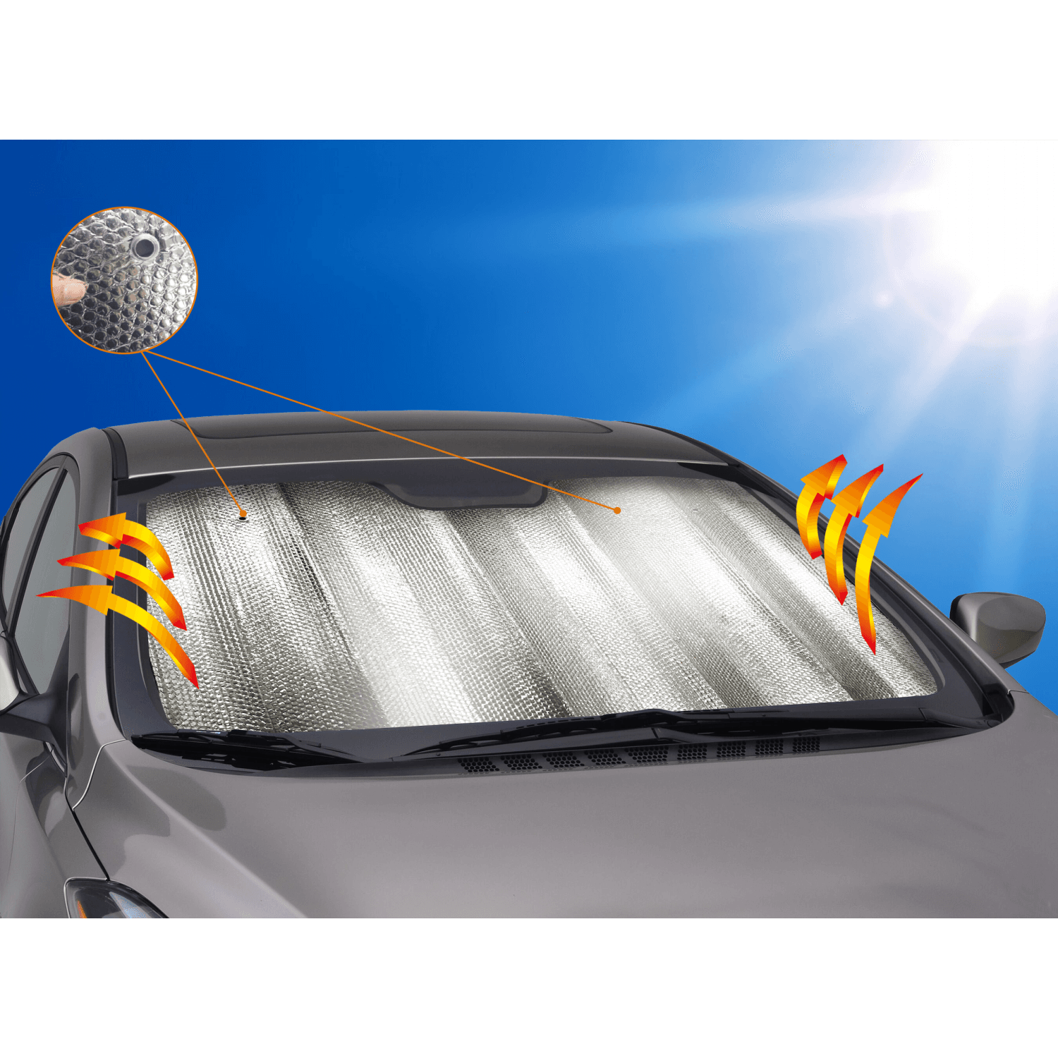 Pare-soleil Réflecteur pour Pare-brise de Voiture - مظلة الزجاج الأمامي العاكسة والواقية من الحرارة - Accessoires Auto/Moto - صورة 9