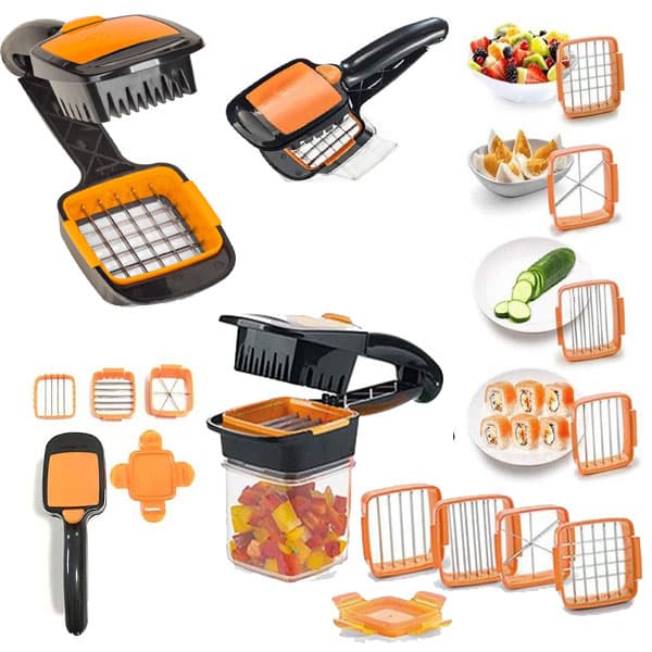 Home Chef Nicer Dicer Multi-Cutter 5en1 Pour Fruits Et Légumes — صورة 3