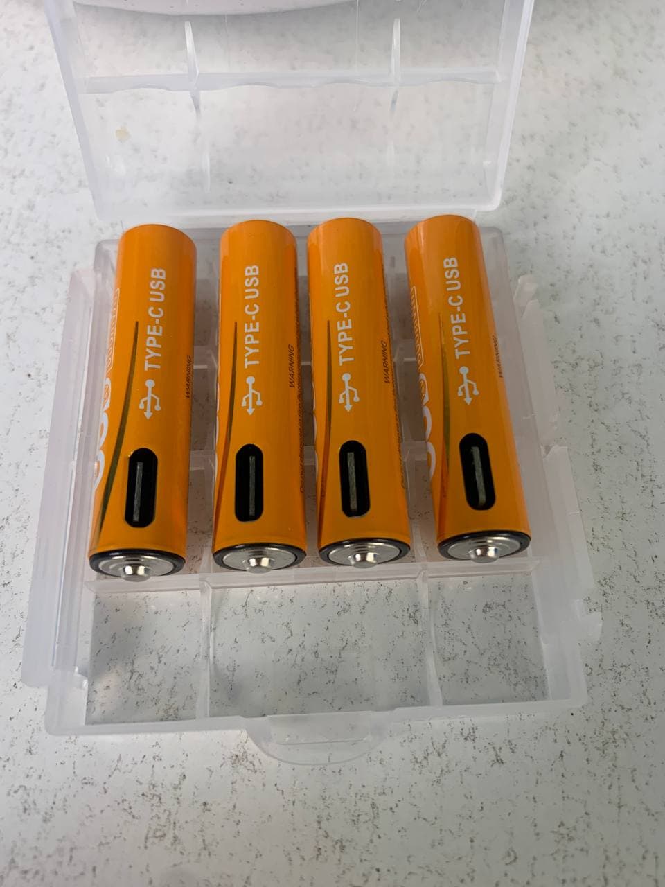 بطاريات AAA قابلة للشحن | Piles USB Type-C | 4 قطع حجم صغير — صورة حقيقية 6