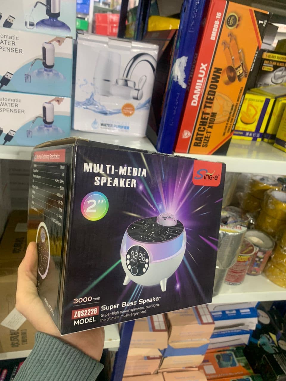 Haut-Parleur et Réveil LED d’Ambiance avec Chargeur Sans Fil 15W — صورة حقيقية 14