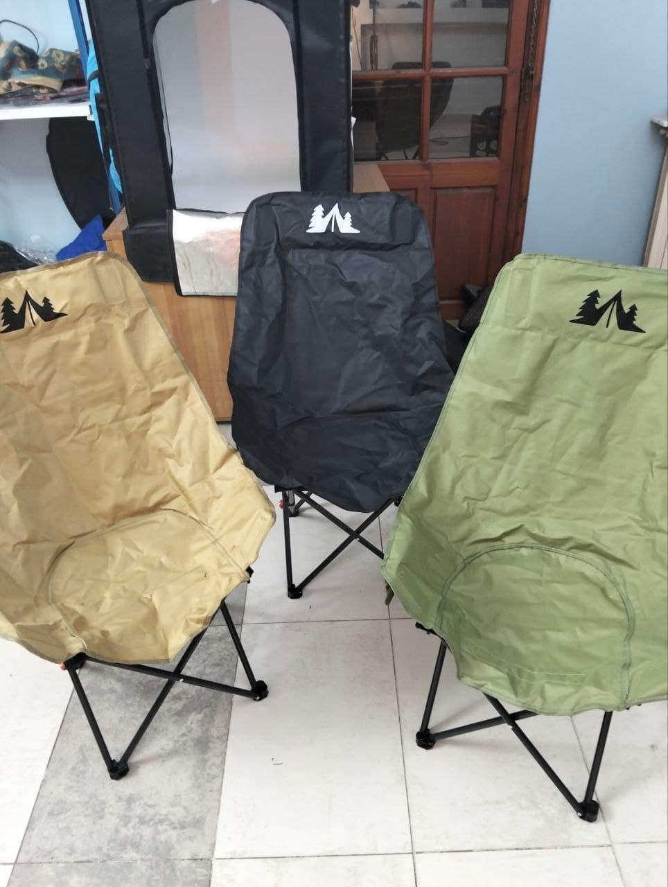 Chaise de Camping Pliante avec Dossier Réglable - كرسي تخييم بظهر عالي مريح قابل لتمديد - Camping et Randonnée - صورة حقيقية 13