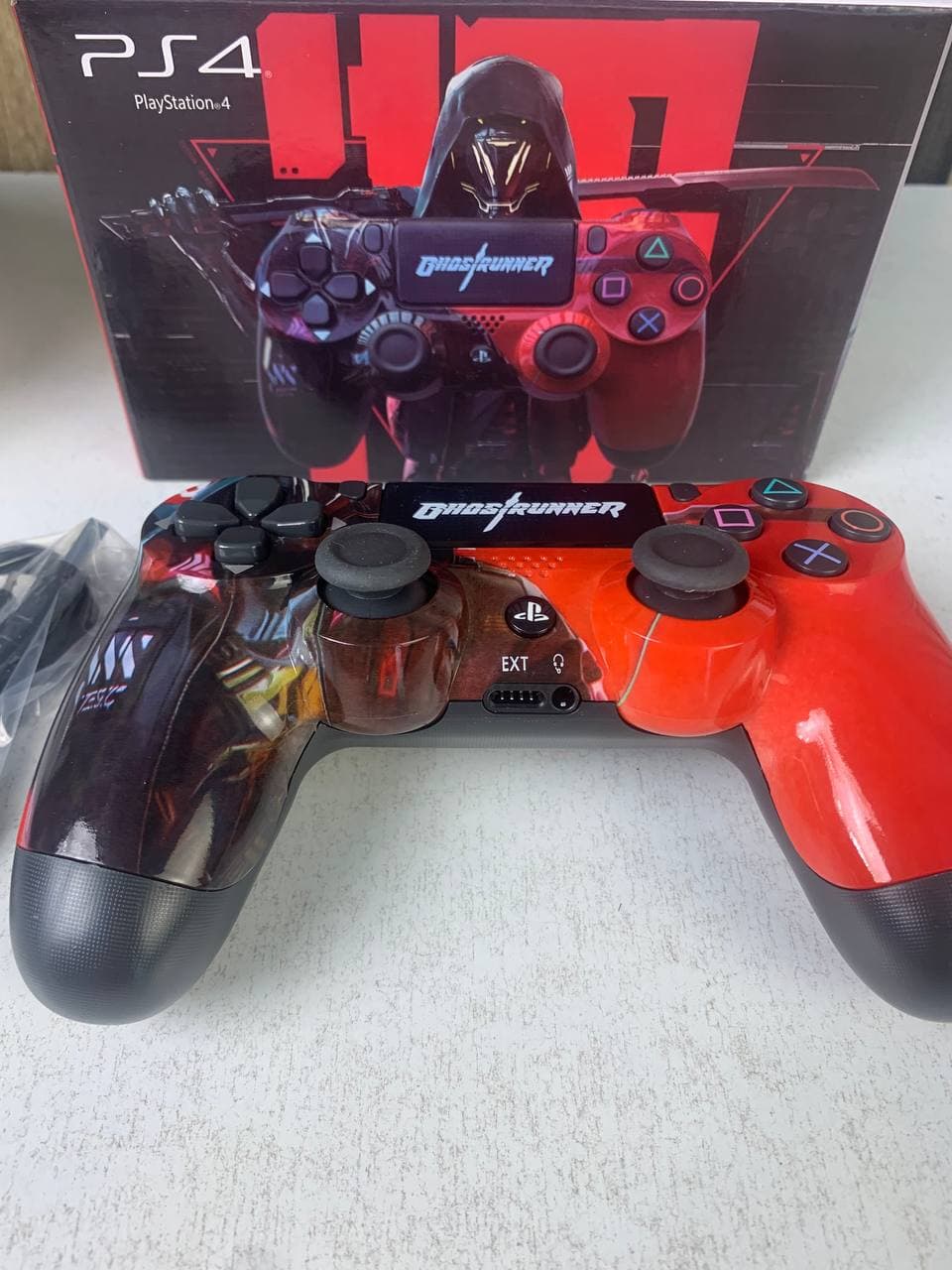 يد تحكم لاسلكية PS4 | SONY DualShock High Copy | Edition Ghost Runner — صورة حقيقية 7