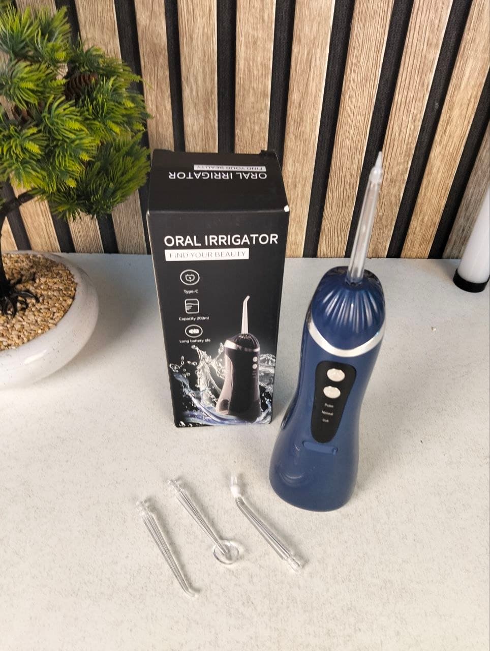 Hydropulseur Dentaire Sans Fil Jet Dentaire Portable à 3 Modes et 4 Buses - جهاز تنظيف الأسنان واللثة المائي - Soins et Beauté - صورة حقيقية 11