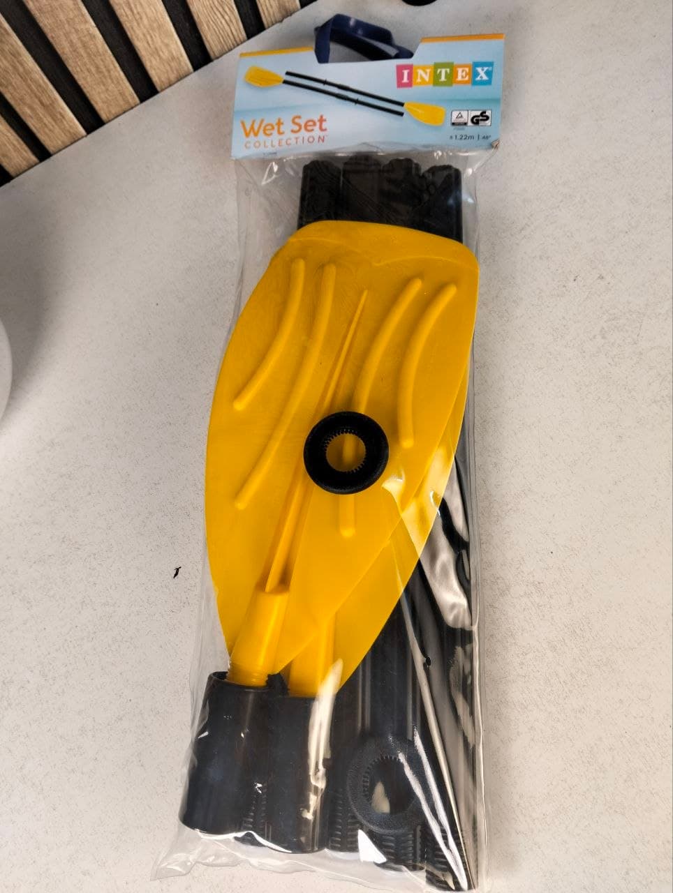 Paire de Rames Intex 122 cm en PVC Robuste Démontables en 3 Pièces pour Kayak et Bateau - طقم مجاديف متينة - Vacance & Loisir - صورة حقيقية 11