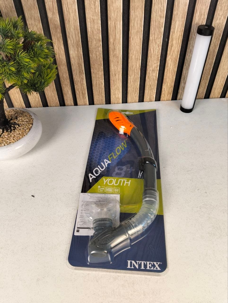 Tuba de Plongée Intex Easy-Flow Snorkel 55929 - أنبوب التنفس والغطس الانسيابي - Vacance & Loisir - صورة حقيقية 4