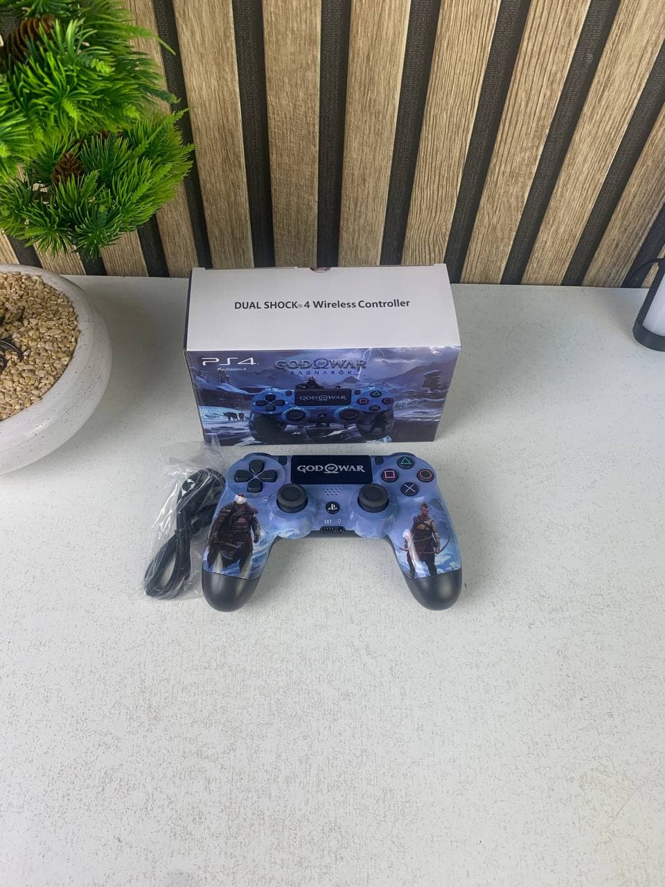 يد تحكم لاسلكية PS4 | SONY DualShock High Copy | Edition Ragnarok — صورة حقيقية 4