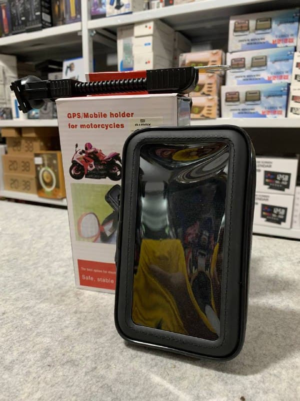 Support de téléphone Professionnel pour Le Guidon de Moto Imperméable et Rotative 360° — صورة حقيقية 8