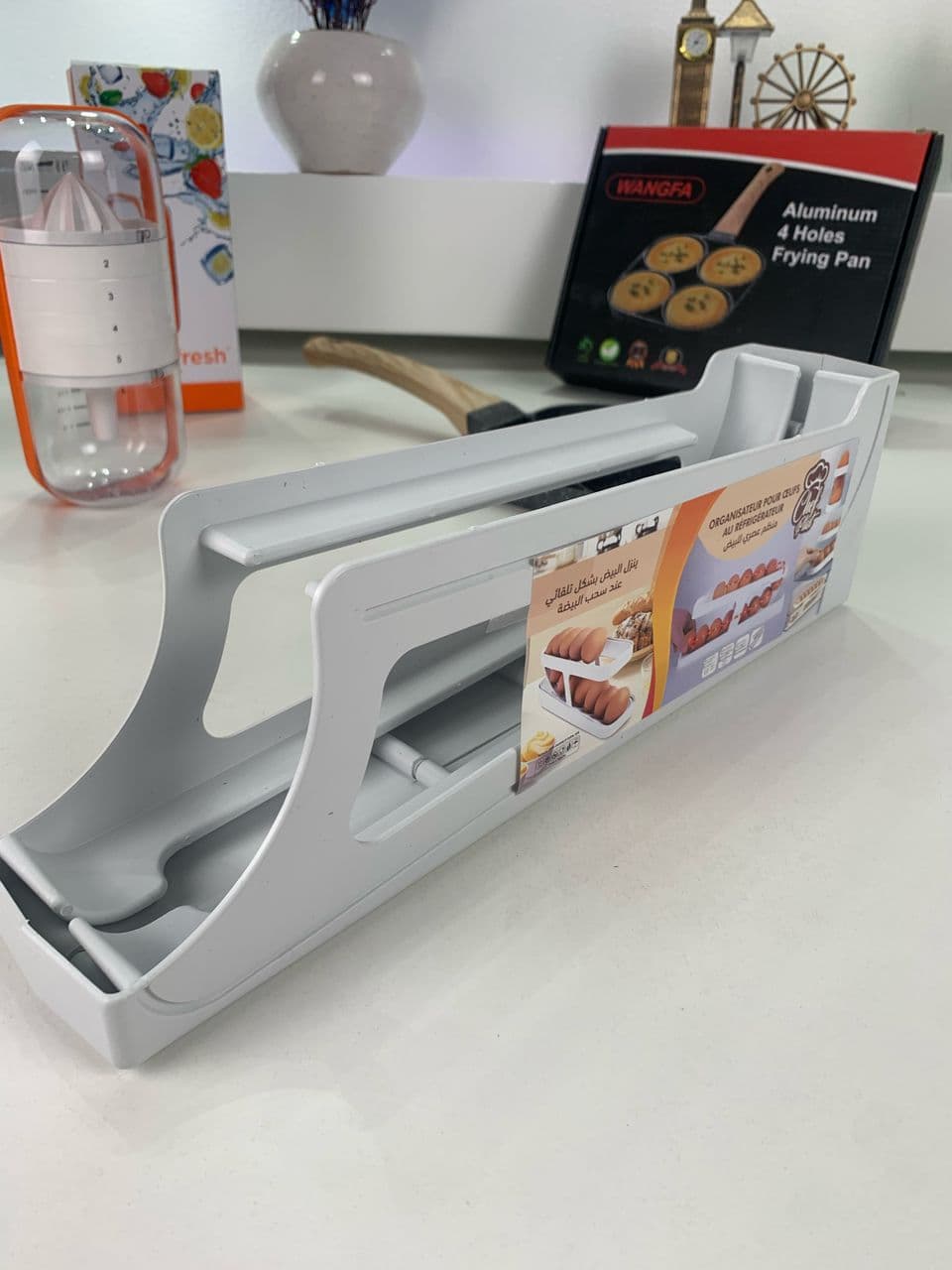 Pack Cuisine Multifonction : Rangement Œufs, Poêle à Crêpes 6-en-1 – حزمة المطبخ متعددة الوظائف: حامل البيض، مقلاة الكريب — صورة حقيقية 12