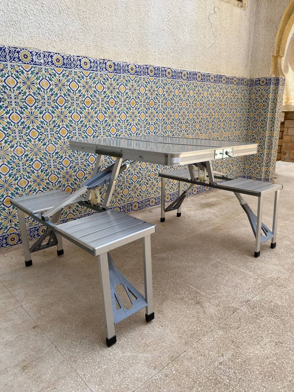 Table Aluminium Pliante 4 Places , Extérieure et Camping — صورة حقيقية 11