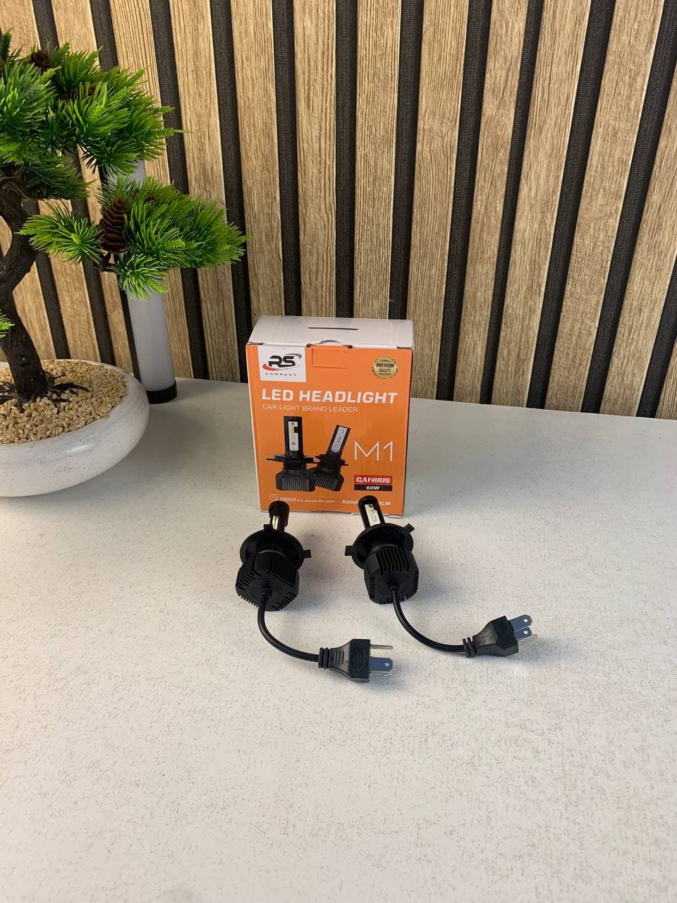 مصابيح أمامية للسيارة | Canabus M1 H4 LED Kit | 6000K 60W — صورة حقيقية 5