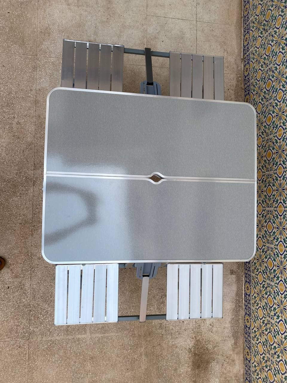 Table Aluminium Pliante 4 Places , Extérieure et Camping — صورة حقيقية 9