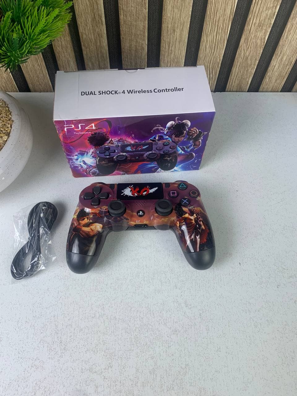 يد تحكم لاسلكية PS4 | SONY DualShock High Copy | Edition Street Fighter V2 — صورة حقيقية 7
