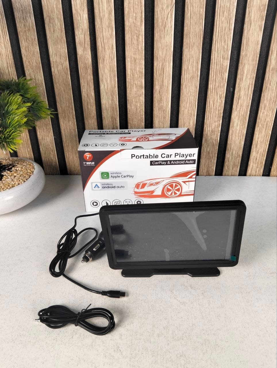 Écran Autoradio Portable 7P Tactile - CarPlay et Android Auto - شاشة السيارة الذكية المحمولة 7 بوصة تدعم كربلاي وأندرويد أوتو - Accessoires Auto/Moto - صورة حقيقية 13