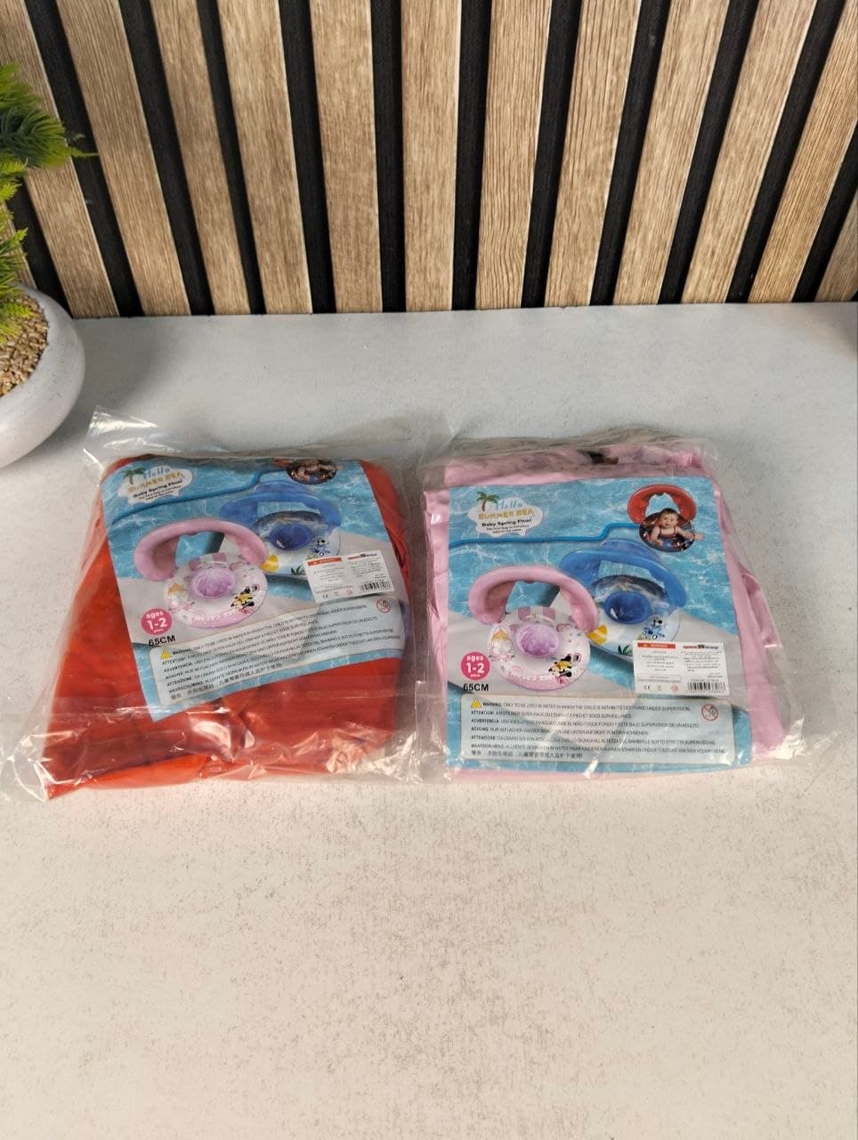 Bouée de natation gonflable pour bébé avec toit V2 - عوامة أطفال مع مظلة - Vacance & Loisir - صورة حقيقية 7