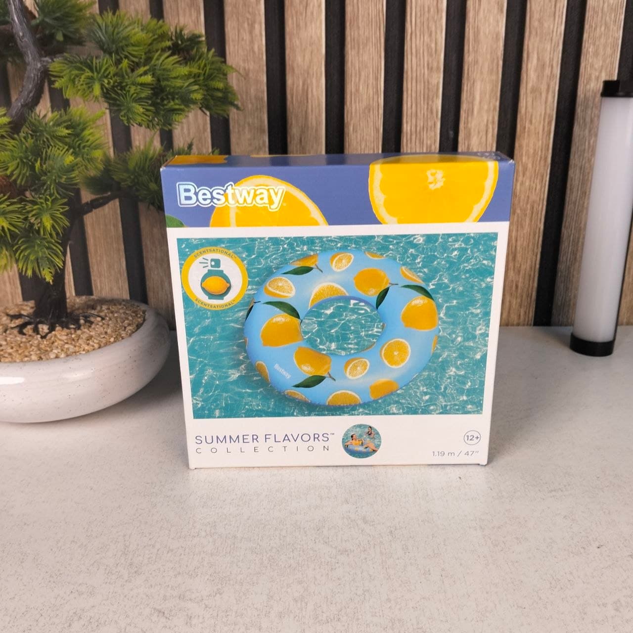 Bouée Gonflable Parfumée au Citron Bestway Scentsational 119cm - عوامة المسبح المعطرة بست واي برائحة الليمون 119 سم - Camping et Randonnée - صورة حقيقية 9