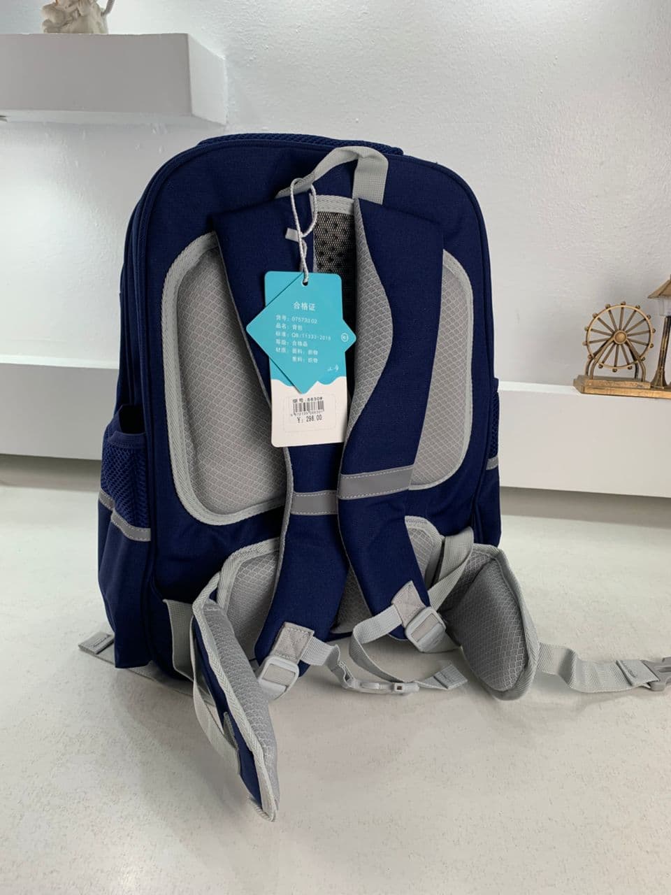 Sac à Dos Scolaire Orthopédique pour Enfants X-SHUAIQI Bleu – محفظة مدرسية للأطفال أزرق — صورة حقيقية 6