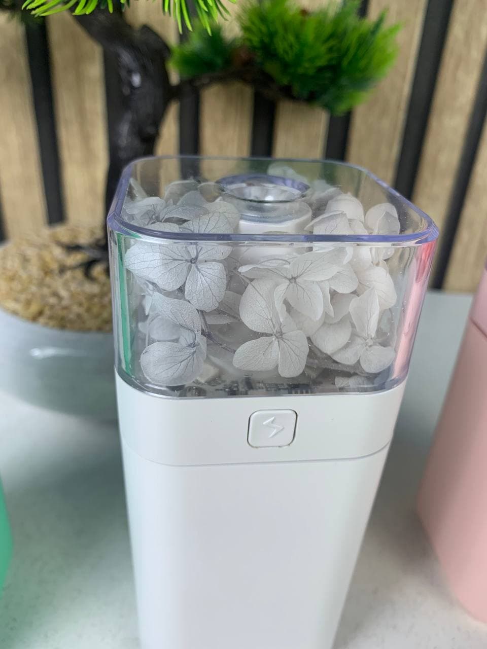 مرطب هواء محمول | Humidificateur Eternal Flower | تصميم زهرة — صورة حقيقية 7