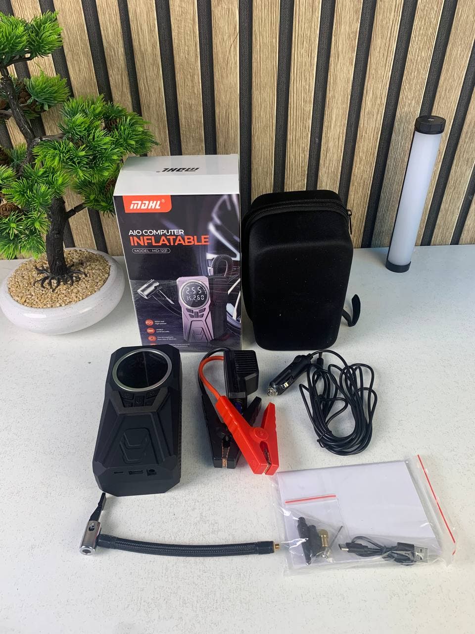 مضخة إطارات لاسلكية | Compresseur d'Air Portable | 4500mAh 150PSI — صورة حقيقية 16