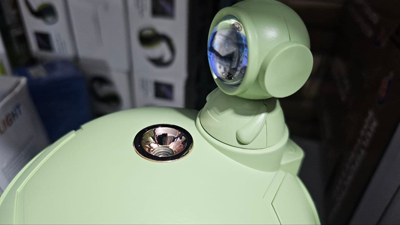 Lampe de coucher de soleil d'astronaute et humidificateur d'air sans fil, diffuseur à batterie Rechargeable1200mAh — صورة حقيقية 7