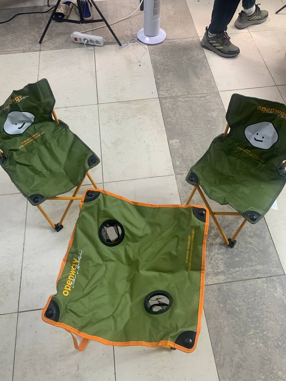 Ensemble de Camping Pliable Table et 2 Chaises Portables - طقم تخييم ونزهات قابل للطي (طاولة + كرسيين) - Camping et Randonnée - صورة حقيقية 13