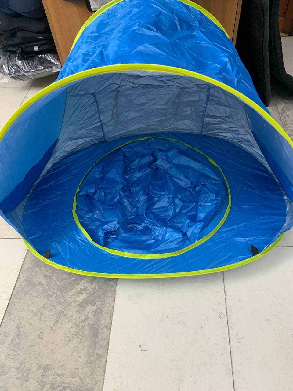 خيمة أطفال مع مسبح | Tente Plage Bébé Piscine | للشاطئ والحديقة — صورة حقيقية 9
