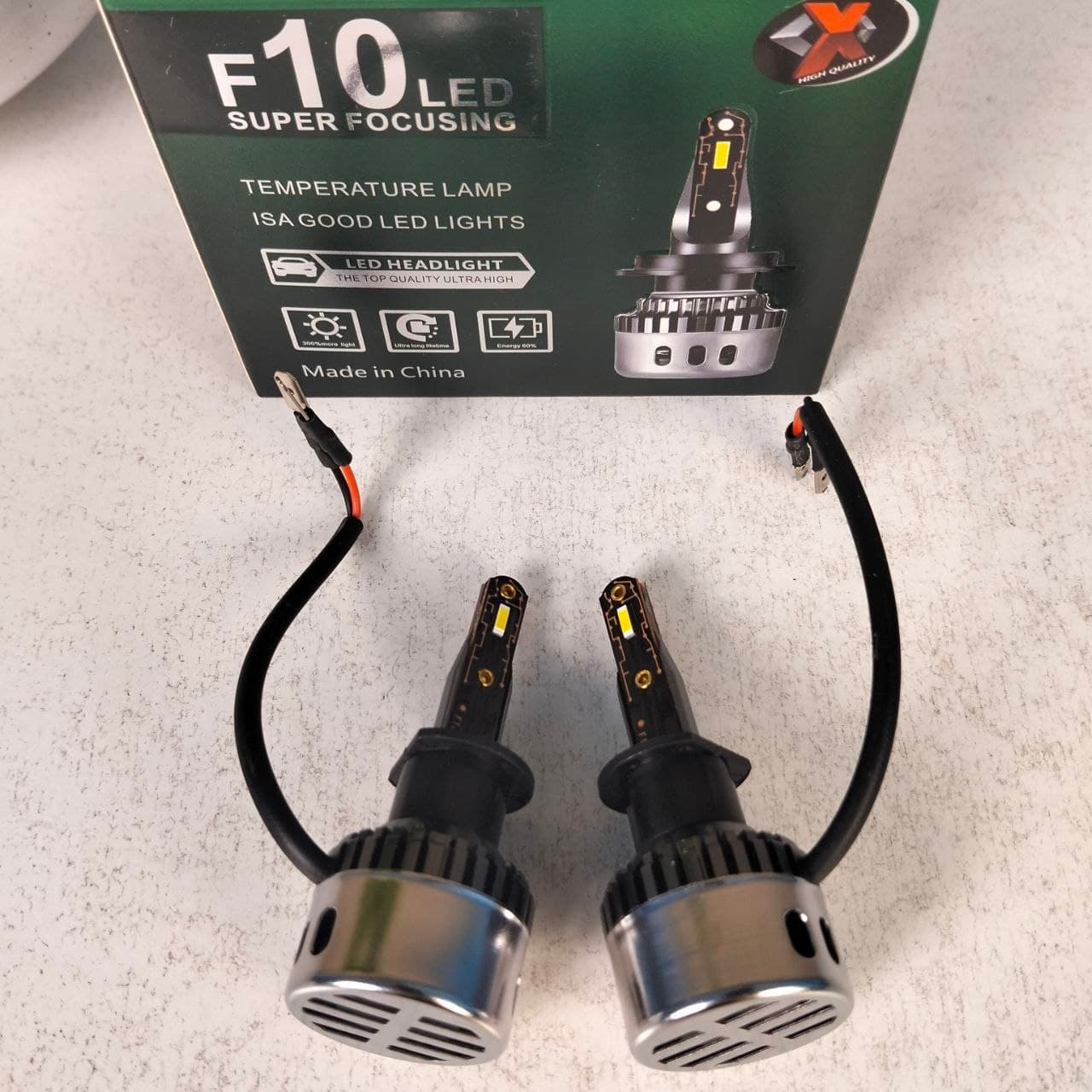 Kit Lampe de phare H1 F10 Super LED 6500K - مصابيح إضاءة أمامية للسيارات - Accessoires Auto/Moto - صورة حقيقية 11