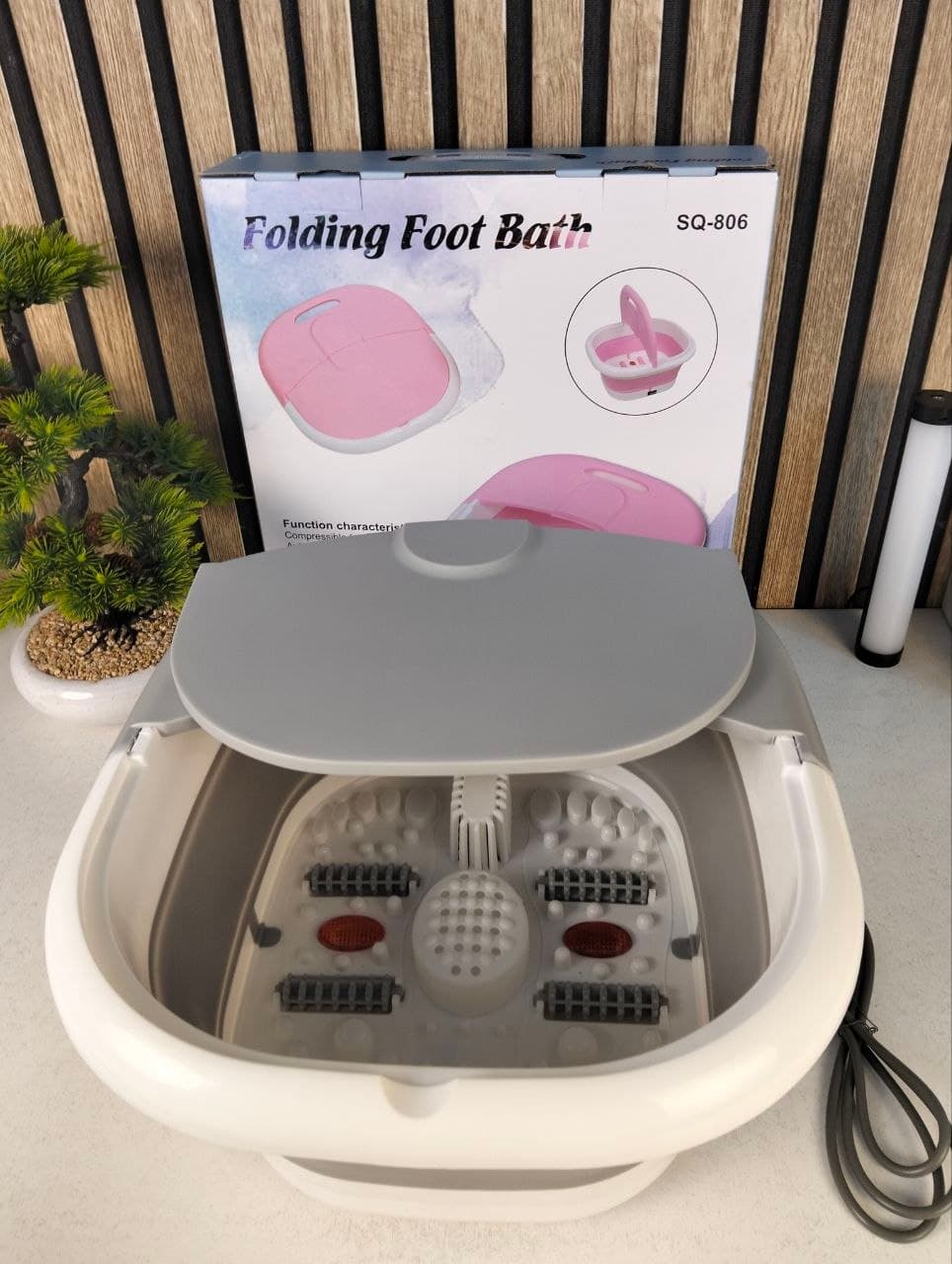 Masseur pour Pieds Pliable Hydromassant et Chauffant avec Rouleaux Shiatsu - جهاز مساج وتدليك القدمين المطور القابل للطي مع خاصية التسخين والفقاعات - Soins et Beauté - صورة حقيقية 14