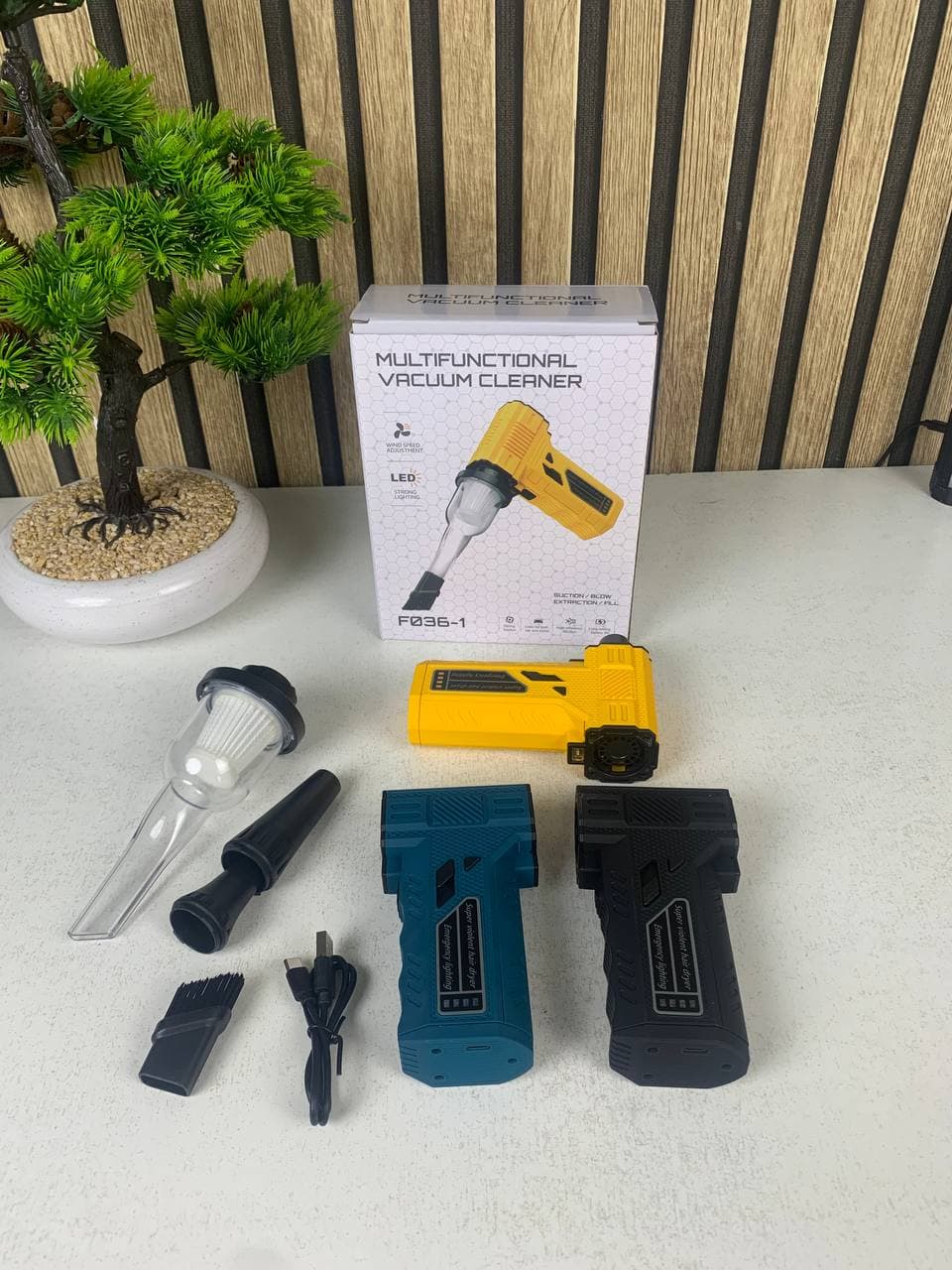 Souffleur Turbo et Aspirateur Portable F036-1 avec Accessoires - منفاخ ومكنسة الهواء التوربينية المحمولة (2 في 1) - Accessoires Auto/Moto - صورة حقيقية 13