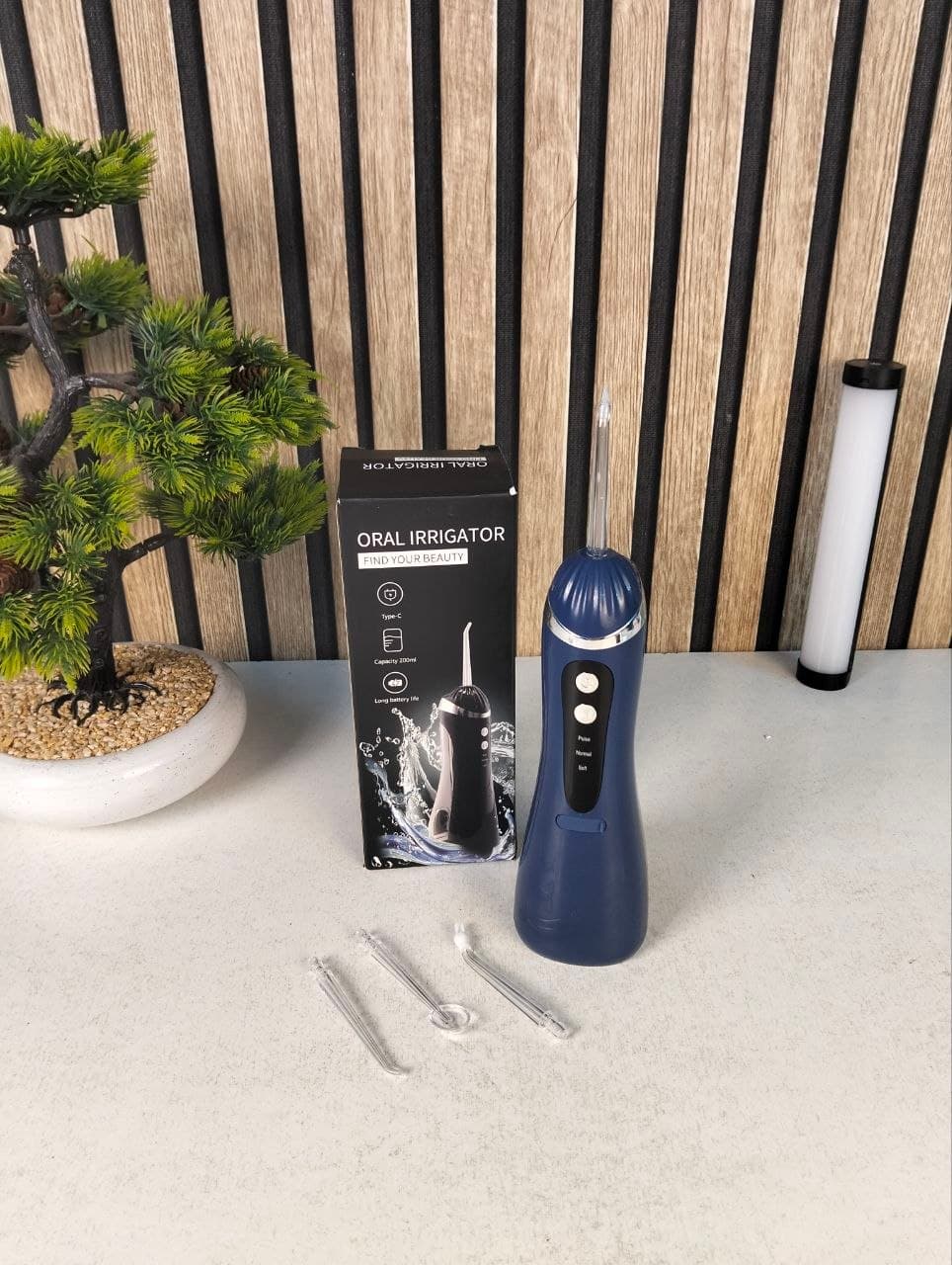 Hydropulseur Dentaire Sans Fil Jet Dentaire Portable à 3 Modes et 4 Buses - جهاز تنظيف الأسنان واللثة المائي - Soins et Beauté - صورة حقيقية 12