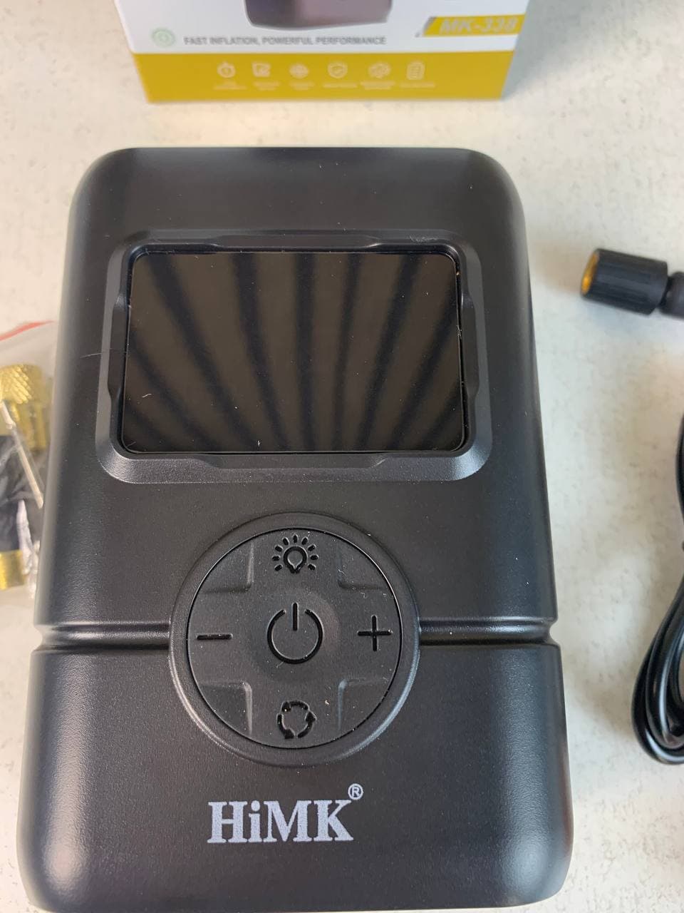 مضخة إطارات محمولة لاسلكية | Gonfleur Pneus Manomètre LED | إيقاف تلقائي — صورة حقيقية 14
