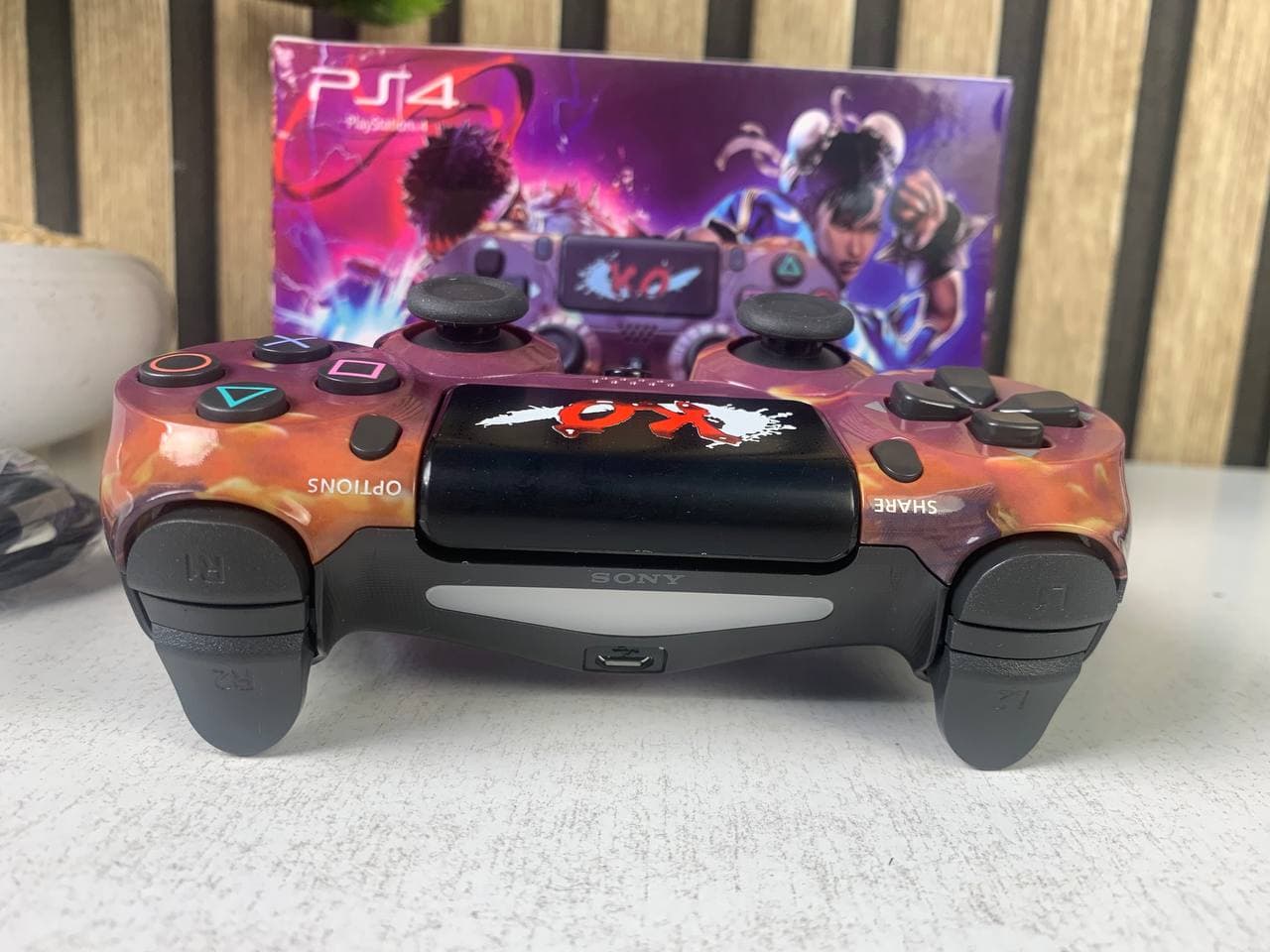 يد تحكم لاسلكية PS4 | SONY DualShock High Copy | Edition Street Fighter V2 — صورة حقيقية 6