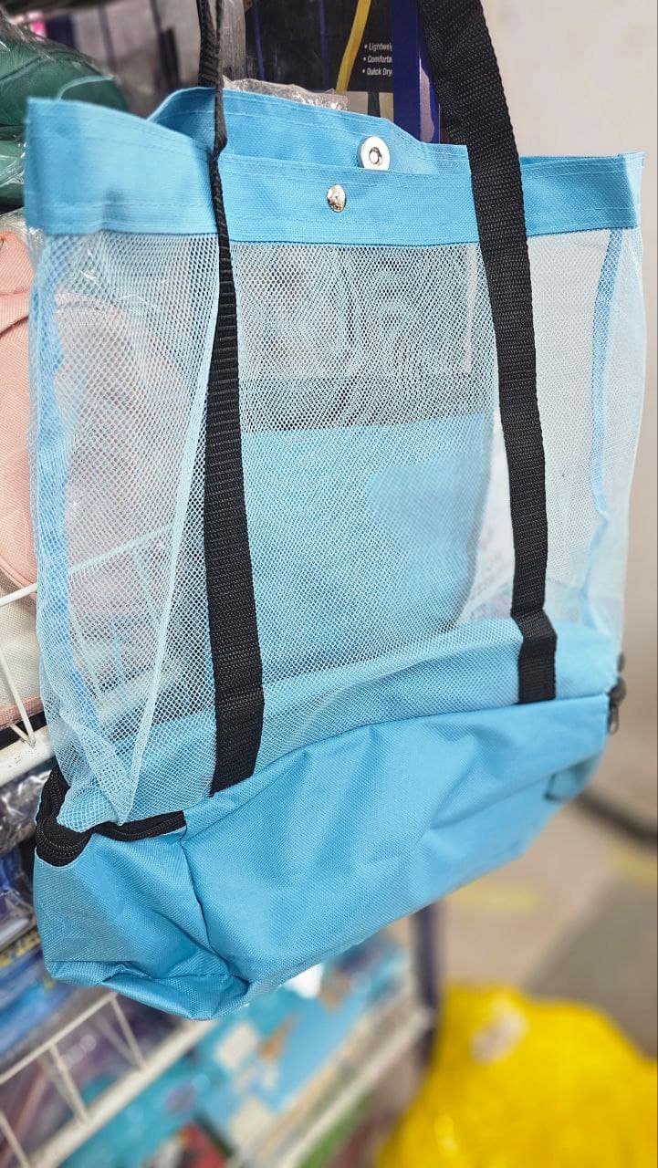 Sac de pique-nique en maille, compartiment Isotherme avec fermeture éclair — صورة حقيقية 5