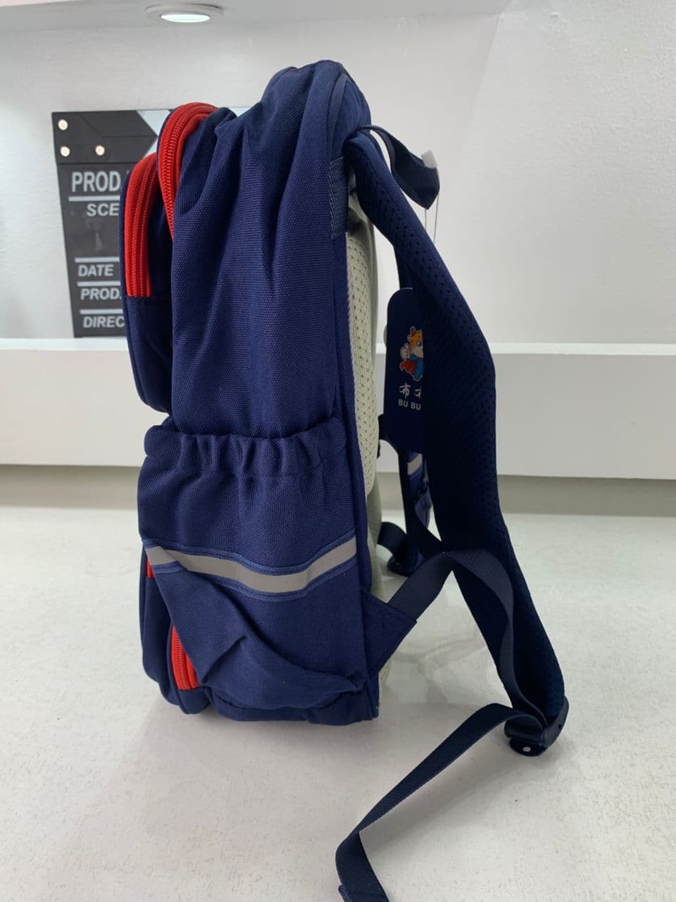 Sac à Dos Scolaire Orthopédique pour Enfants Xiao Wang Ya Bleu et Vert – محفظة مدرسية للأطفال أزرق وأخضر — صورة حقيقية 5