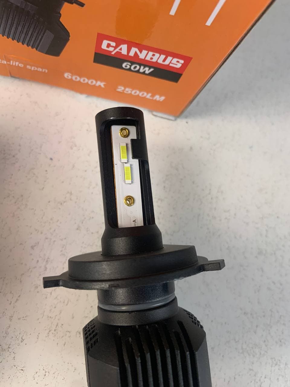 مصابيح أمامية للسيارة | Canabus M1 H4 LED Kit | 6000K 60W — صورة حقيقية 7
