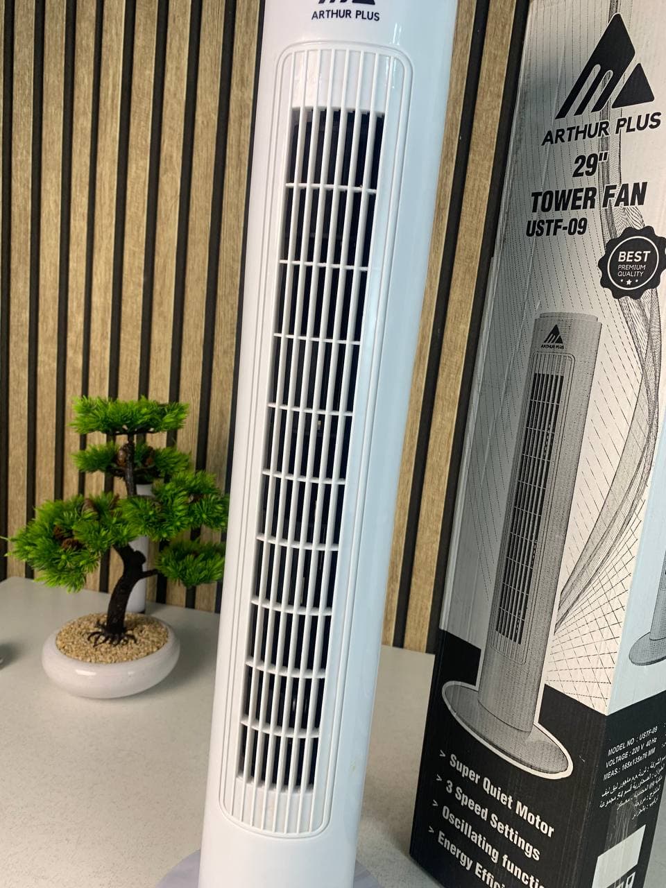 Arthur Plus 29" Tower Fan USTF-09 - مروحة برج آرثر بلس 29 بوصة فائقة الهدوء - Electroménager - صورة حقيقية 5