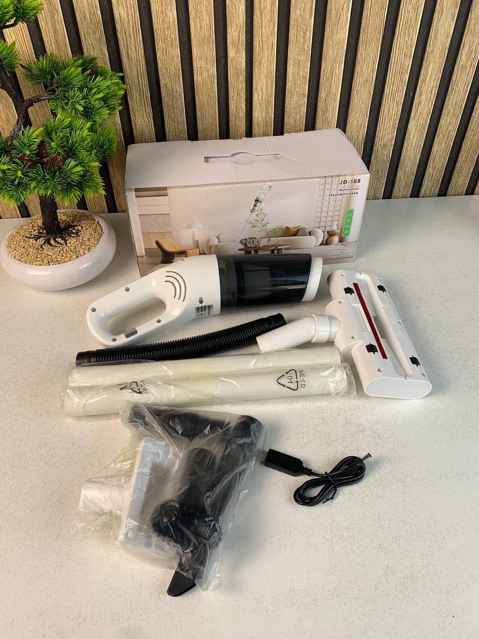 مكنسة كهربائية محمولة | Aspirateur 6en1 JB-168 | 1800mAh فلتر HEPA — صورة حقيقية 16
