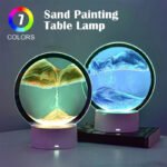 Sablier Lampe led 3D tactile USB en verre avec télécommande