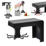 Pack 2 Support de rangement rotatif 360 a 6 crochets pour cuisine