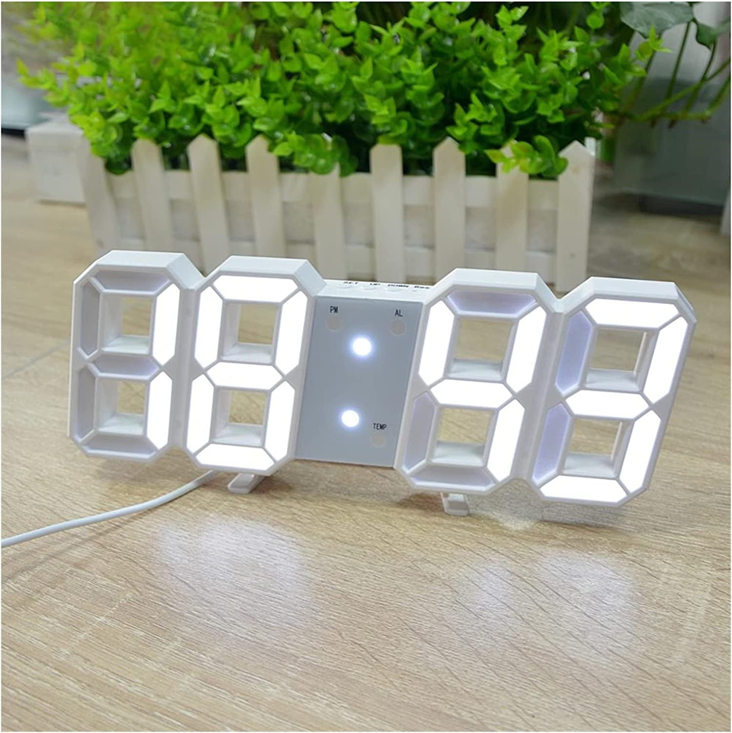 71YhxJkwgZS._AC_SL1500_.jpg Horloge Murale numérique LED 3D - الصورة 1
